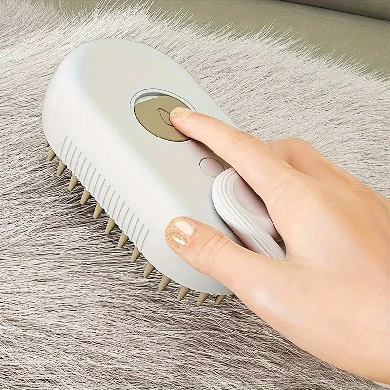 Cat Dog Pet Spray Massage Brush One Button Steam Spray Folding Rotatable Floating Hair Bath Hair Removal Brush Comb