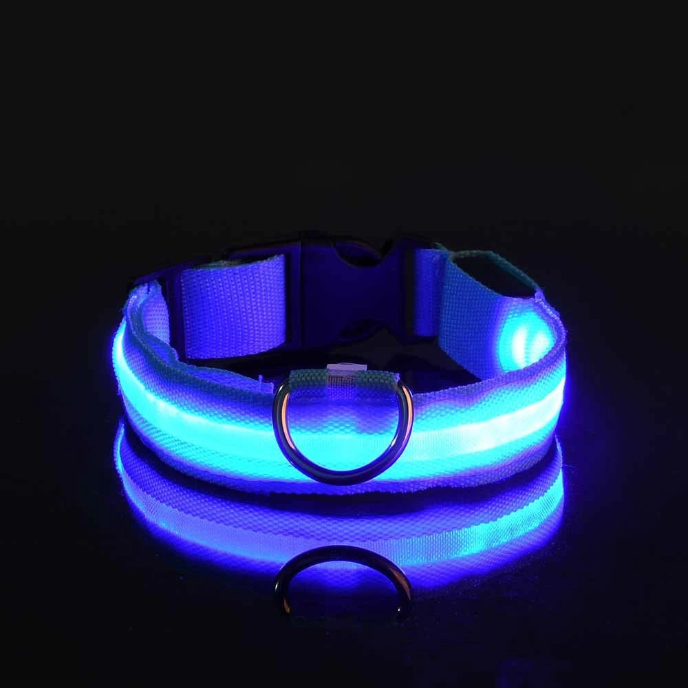 Premium LED Safety Dog Collar - Ultra-Bright Night Glow Technology | Keep Your Dog Visible & Safe During Evening Walks