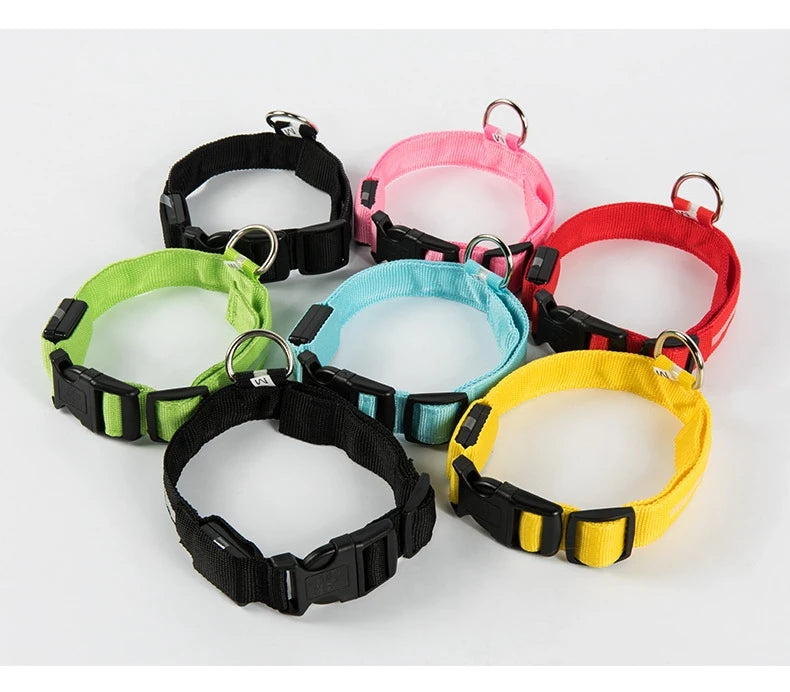 Premium LED Safety Dog Collar - Ultra-Bright Night Glow Technology | Keep Your Dog Visible & Safe During Evening Walks