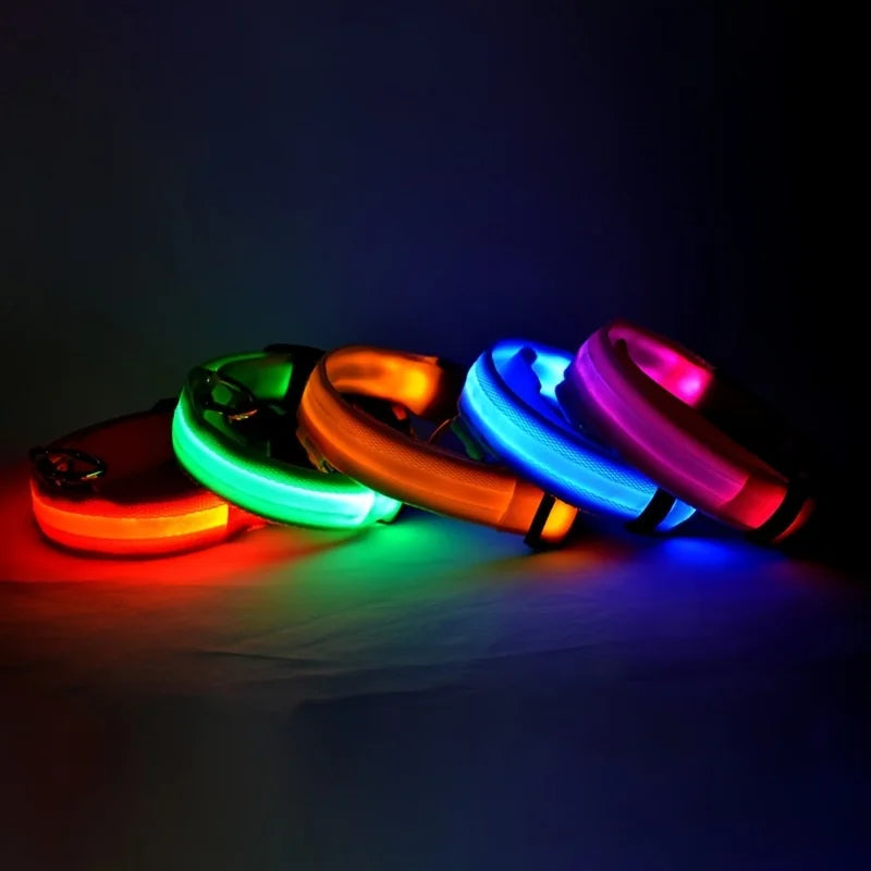 Premium LED Safety Dog Collar - Ultra-Bright Night Glow Technology | Keep Your Dog Visible & Safe During Evening Walks
