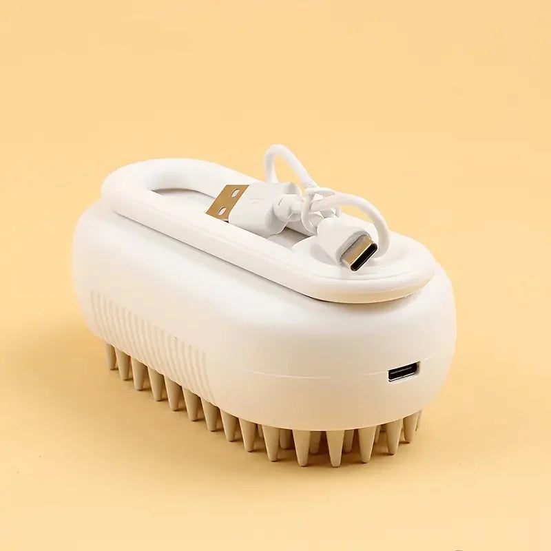 Cat Dog Pet Spray Massage Brush One Button Steam Spray Folding Rotatable Floating Hair Bath Hair Removal Brush Comb