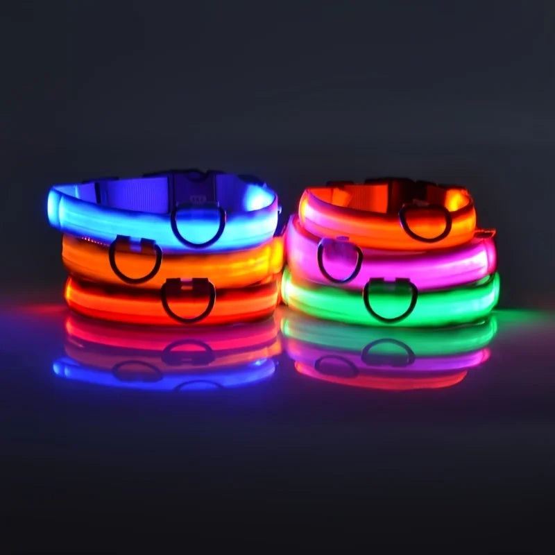 Premium LED Safety Dog Collar - Ultra-Bright Night Glow Technology | Keep Your Dog Visible & Safe During Evening Walks
