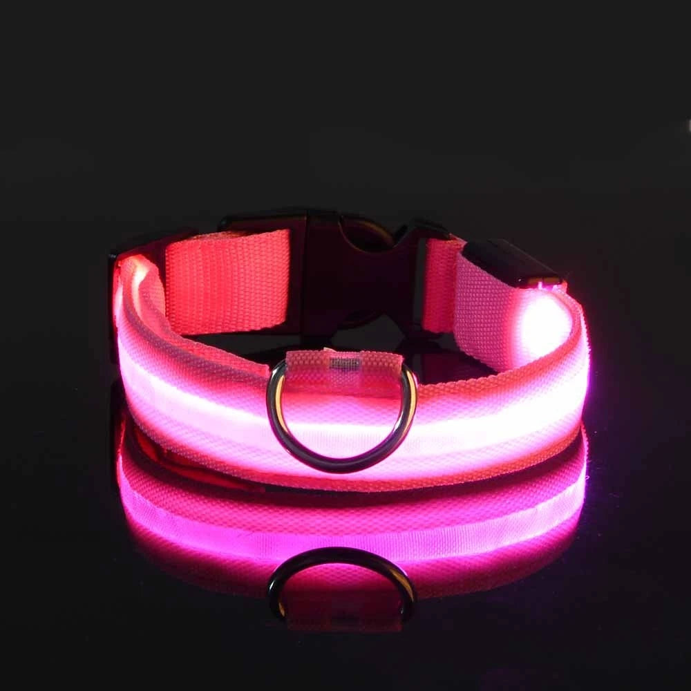 Premium LED Safety Dog Collar - Ultra-Bright Night Glow Technology | Keep Your Dog Visible & Safe During Evening Walks