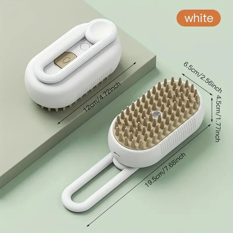 Cat Dog Pet Spray Massage Brush One Button Steam Spray Folding Rotatable Floating Hair Bath Hair Removal Brush Comb